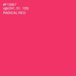 #F13367 - Radical Red Color Image